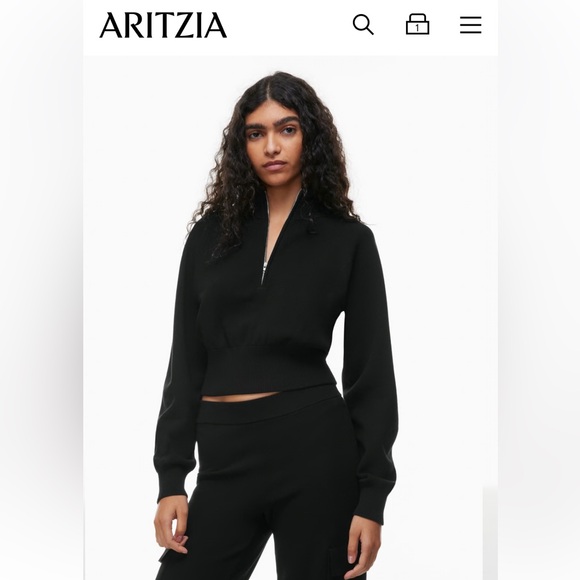 Aritzia 1/4 Zip Sweater - Picture 1 of 8